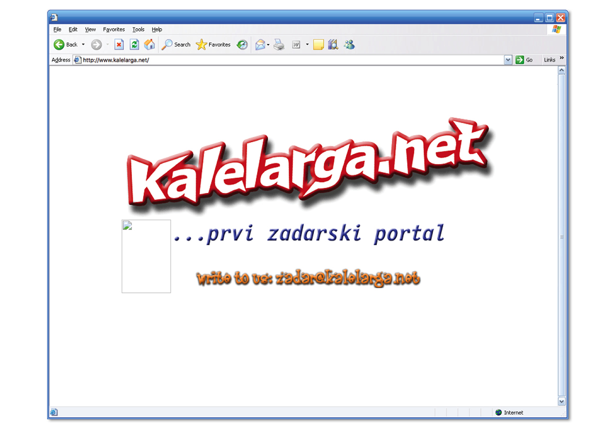 Kalelarga.net: Vjekovno središte zadarskog društvenog života, popularna Kalelarga, dobila je svoju internetsku varijantu na prijelazu milenija. (2001.)