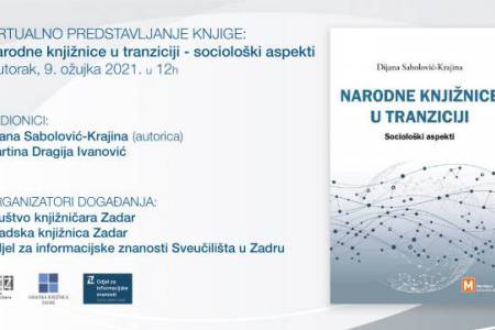 Predstavljanje knjige „Narodne knjižnice u tranziciji - sociološki aspekti“