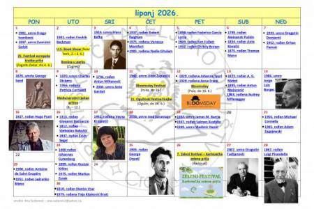 Kalendar HCD-a za lipanj Kalendar HCD-a za lipanj