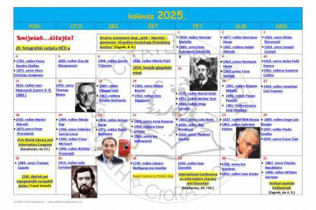 Kalendar HČD-a za kolovoz