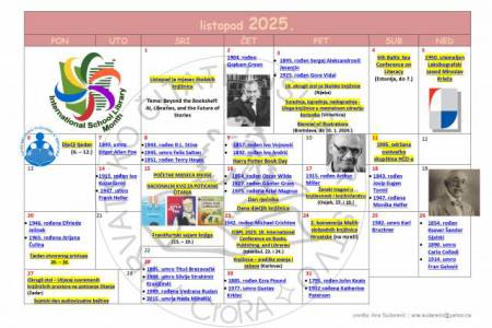 Kalendar HČD-a za listopad