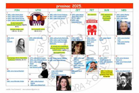 Kalendar HČD-a za prosinac