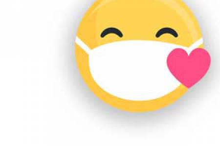 smiley s maskom i srcem