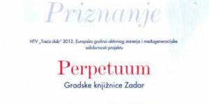 Plaketa HRT-a pristigla u Gradsku knjižnicu Zadar