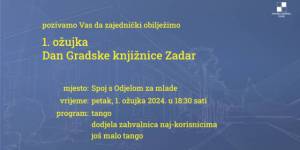 1. ožujka - Dan Gradske knjižnice Zadar